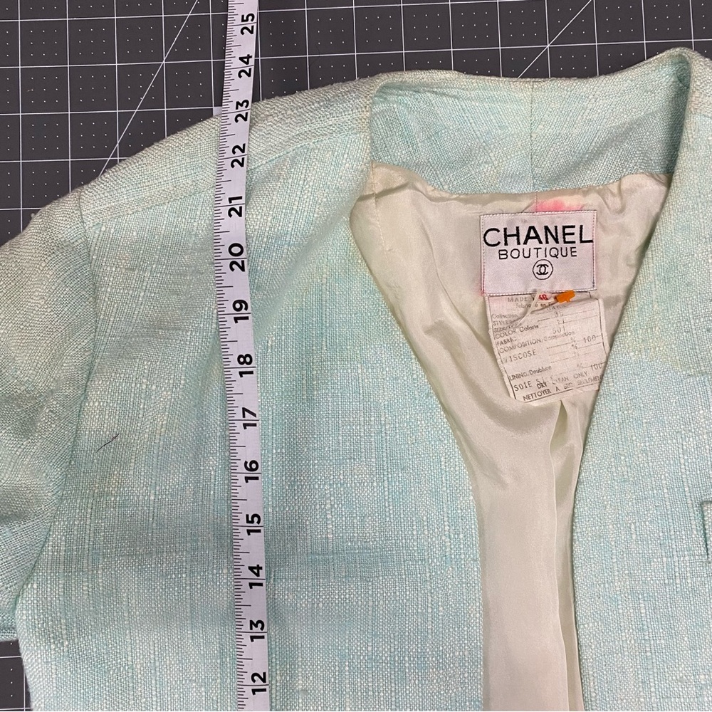 Vintage Spring 1986 CHANEL Blue Jacket 36 - Picture 8 of 11